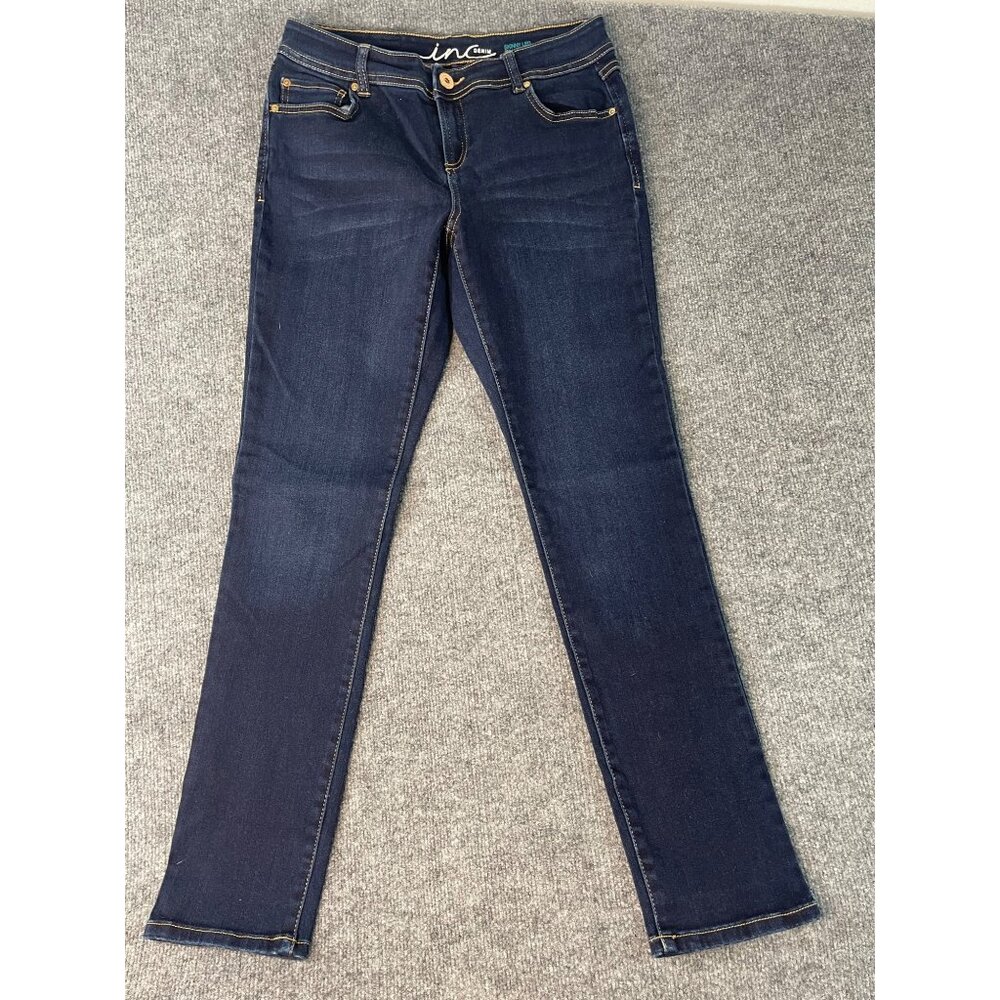 Inc Denim Womens Size 8 Skinny Legs Reular Fit Blue Jeans Pre-owned